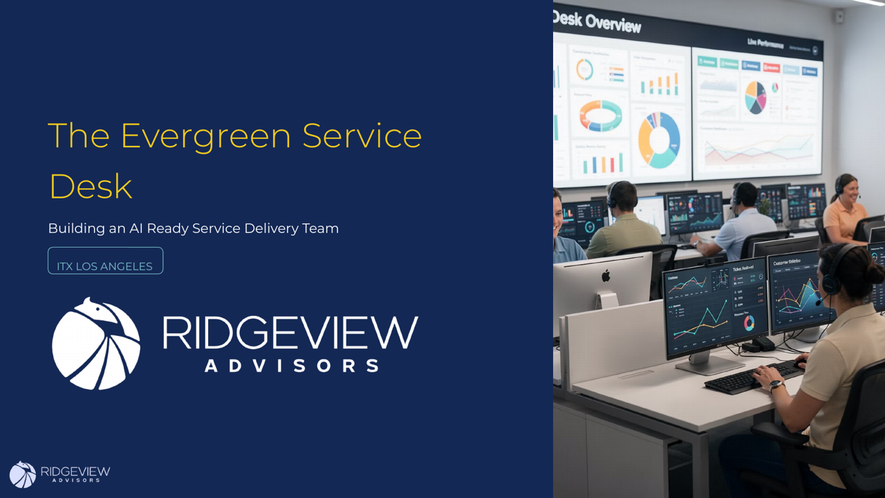 How to MSP©: Andrew Moore presenting Building the Evergreen Service Desk at ITX Los Angeles, the agnostic operational engine for an AI-ready MSP.